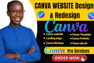 create canva website design landing page canva website logo, canva ebook design