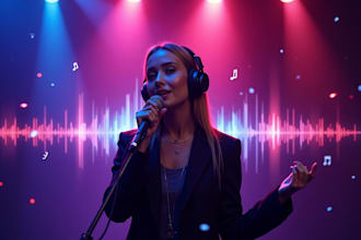 produce and sing a professional female vocal, dry vocal, backing vocal