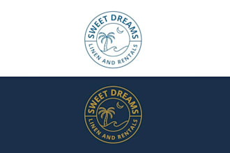design unique coastal linen service logo