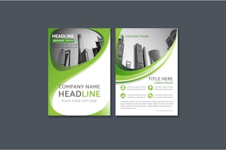 do modern a4 one page business brochure, flyer for print