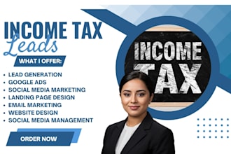 income tax leads income tax website income tax landing page income tax