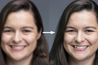 professionally upscale and enhance images to 4k within 2h