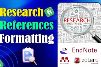 format your references list  with endnote or zotero in any style