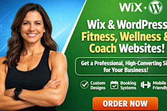 wix wordpress fitness wellness gym yoga personal coach trainer booking site