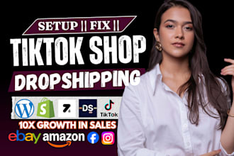 do tiktok shop setup, fix tiktok shop dropshipping tiktok shop ads and marketing