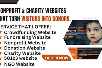 design a professional nonprofit, charity, ngo or donation website with wordpress