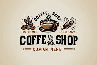 design coffee shop logo with satisfaction guaranteed