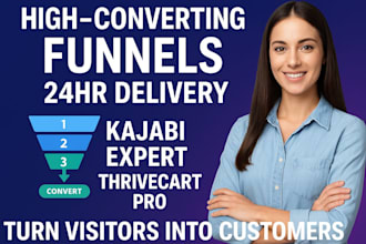 design samcart kartra sales funnel, kajabi expert, thrivecart website in 24hrs