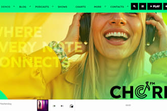 develop radio station website, radio website, podcast website