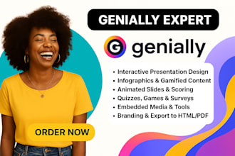 create course or instructional design or any presentation on genially
