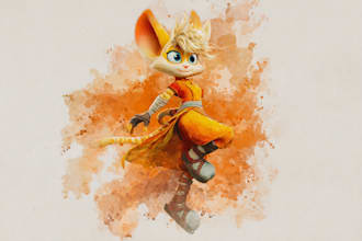 make a digital watercolor character art or furry art