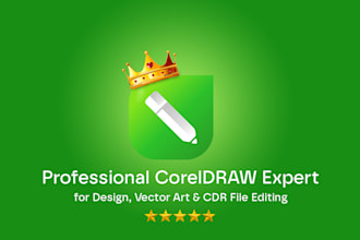 any coreldraw work, design, vector art, cdr file