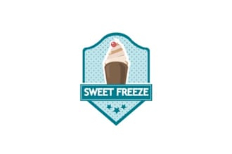 design outstanding frozen dessert food truck logo