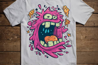 do amazing cartoon t shirt design for you