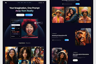 build ai art generator website and ai image generator app with website