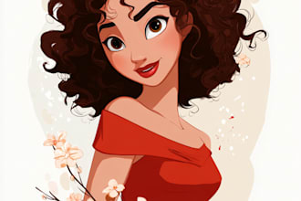 make a disney cartoon portrait