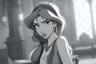 draw a fictional character in disney sketch