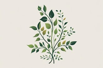 create botanical logo for you