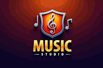 make eye catching music studio logo with unlimited revision