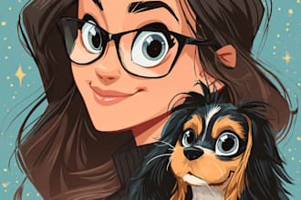 create minimalist pet line art portrait