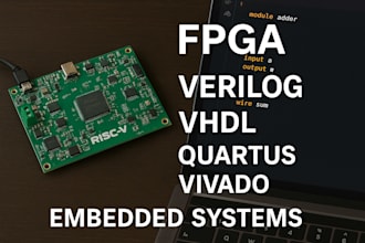do fpga, verilog, vhdl using quartus, vivado, embedded systems, xilinx ise tasks