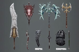 design unique weapons illustrations