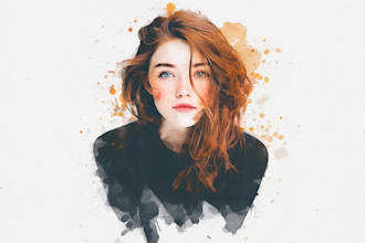 create interior illustration with watercolour or marker