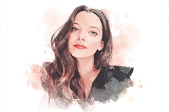 draw digital watercolor illustration