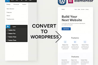 convert figma, PSD, or xd design to a responsive wordpress