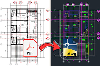 convert PDF drawings to editable dwg files