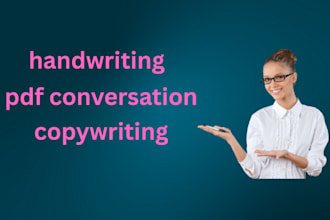 do hand writing, copy paste work