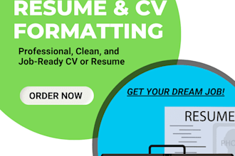 do professional resume and CV formatting