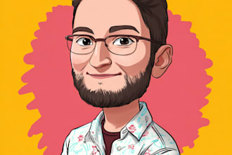 draw avatar in cartoon vector caricature portrait