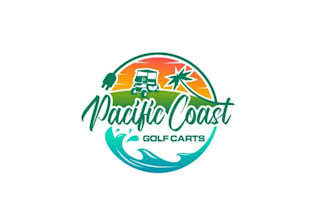 design spotless pacific coast golf carts logo