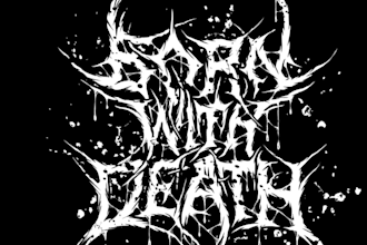 draw metal, brutal, death metal logo for your band, brand