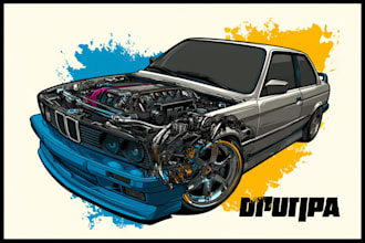 design car vector illustration automotive t shirt