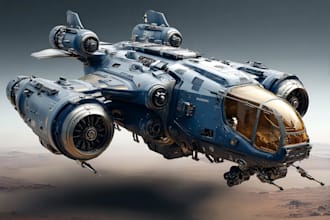 draw sci fi vehicle design and spaceship concept art
