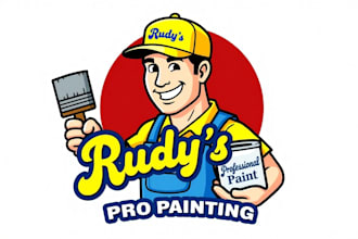 make an amazing painting logo design for your company
