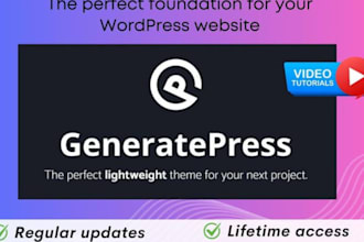 customize generatepress theme kadence blocksy and generateblocks