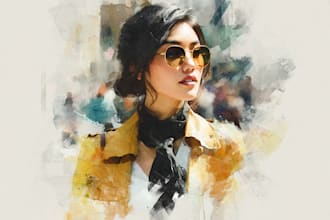 draw digital watercolor illustration