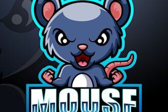 design high quality rat mascot logo with unlimited revision