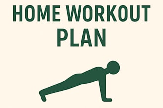 create a 4 week home workout ebook without equipment
