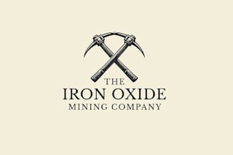 design iron oxide mining company logo