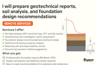 prepare geotechnical reports, soil analyses, foundation design recommendations