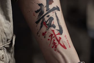design a chinese or japanese calligraphy tattoo for you