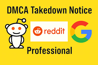 send dmca takedown notice to remove reddit,facebook,yt,insta
