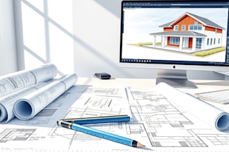 draw barndominium and pole barn house approval drawing in autocad and revit