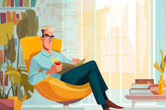vector cartoon illustration in a modern flat style