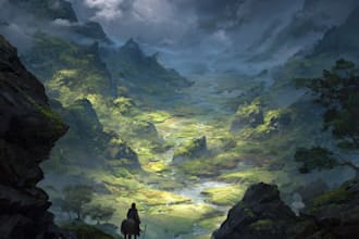 create environment concept art and background