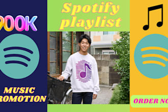 add your music to a 900k real spotify playlist